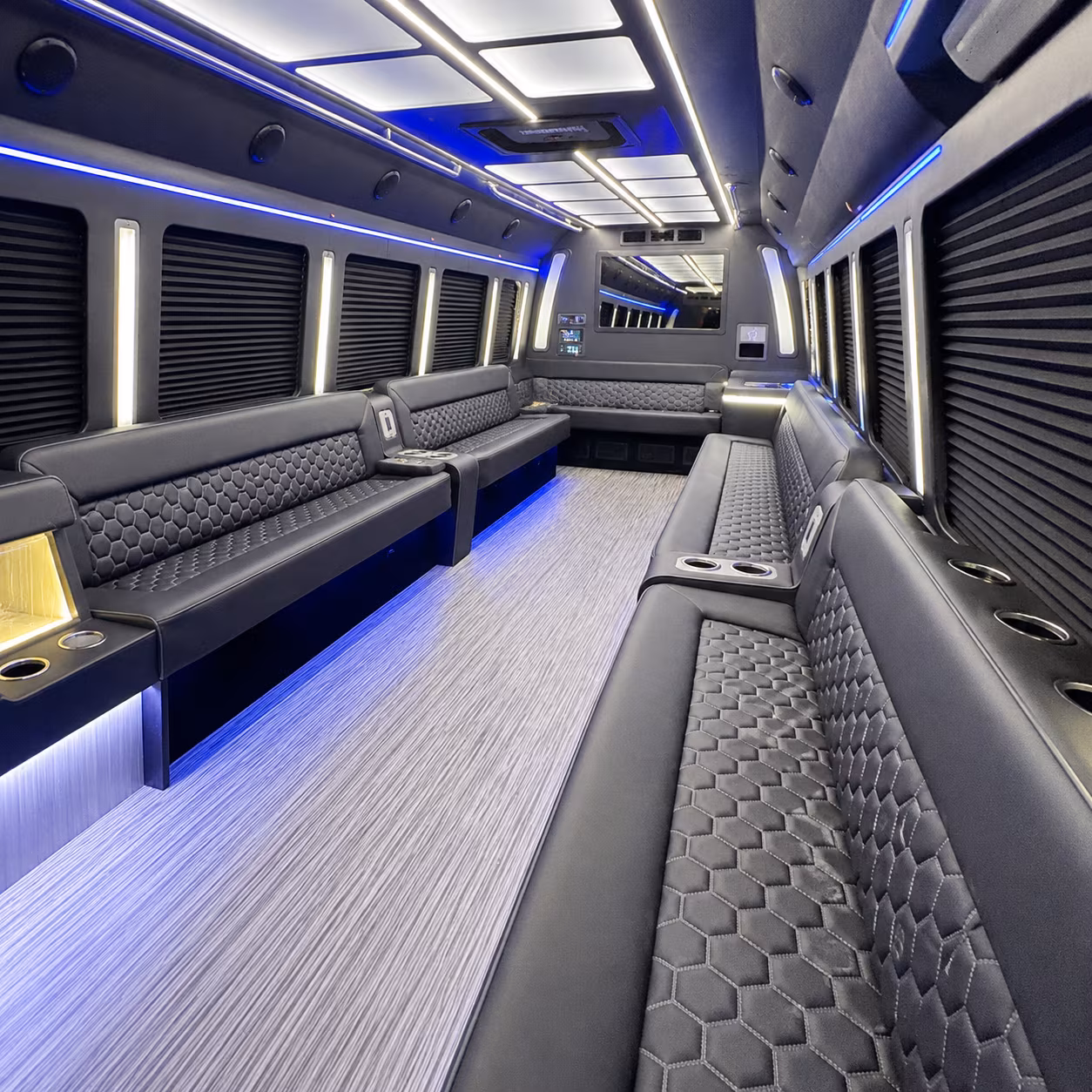Bakersfield Birthday, Sweet 16, & Quinceañera Transportation party bus exterior