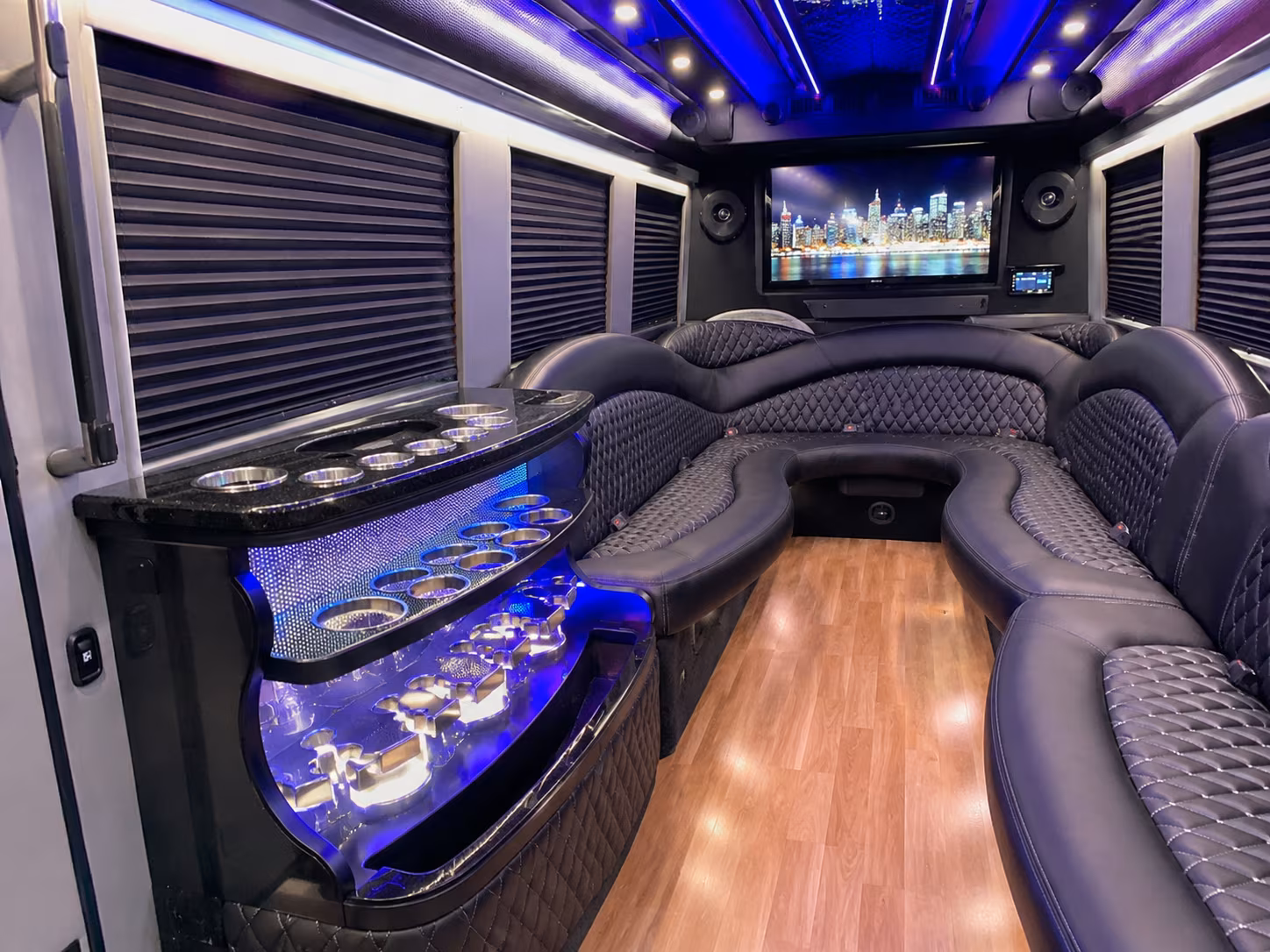 Bakersfield Concert & Music Festival Transportation party bus interior