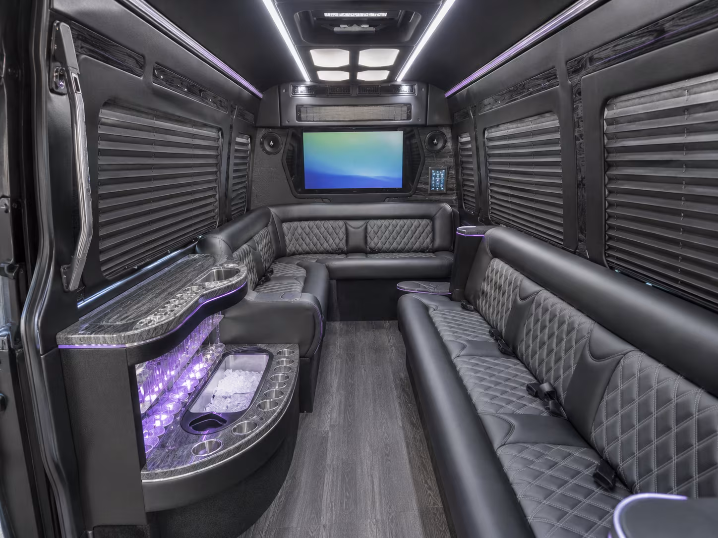 Bakersfield Corporate Transportation party bus exterior
