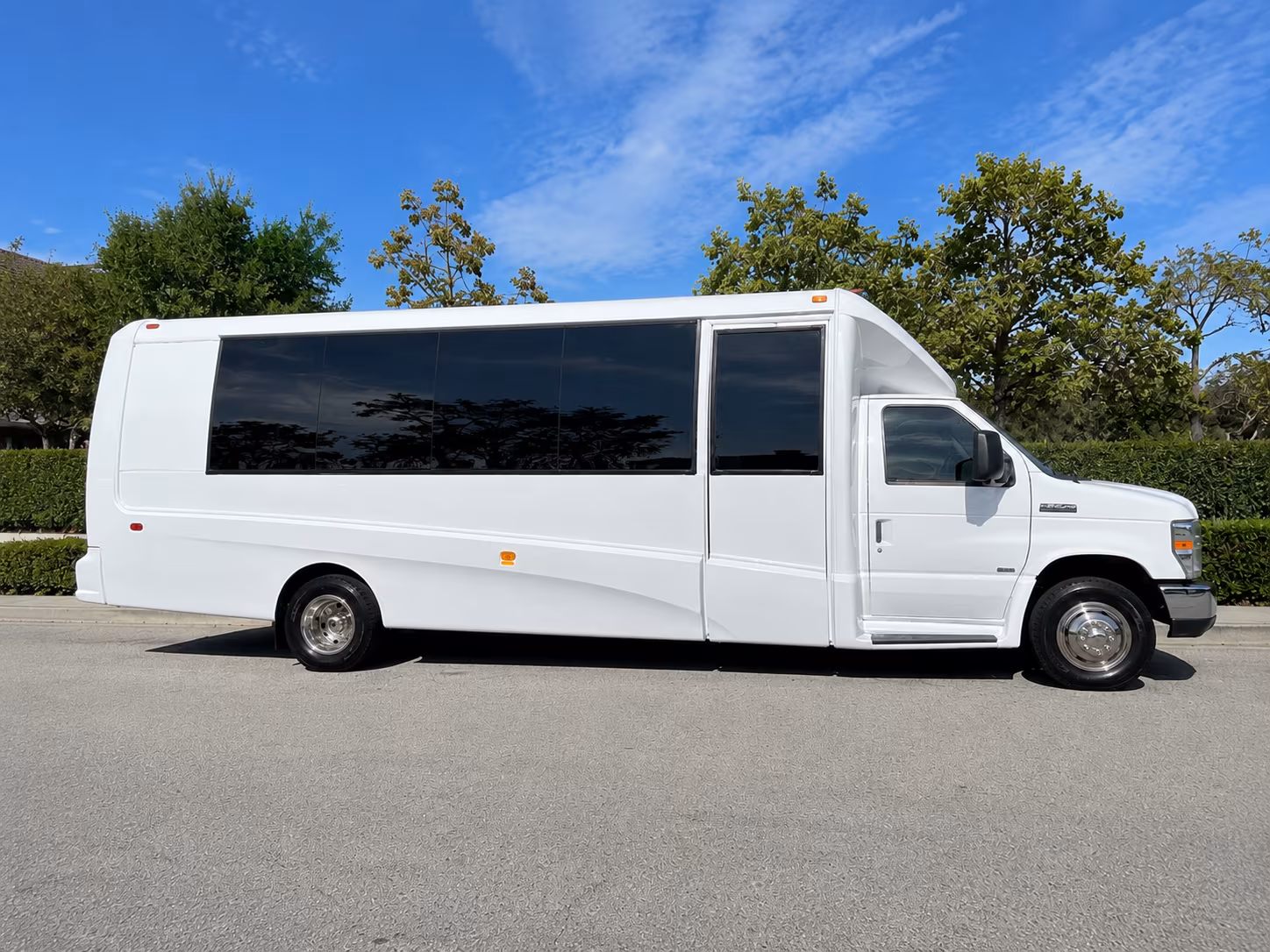Bakersfield Corporate Transportation party bus exterior