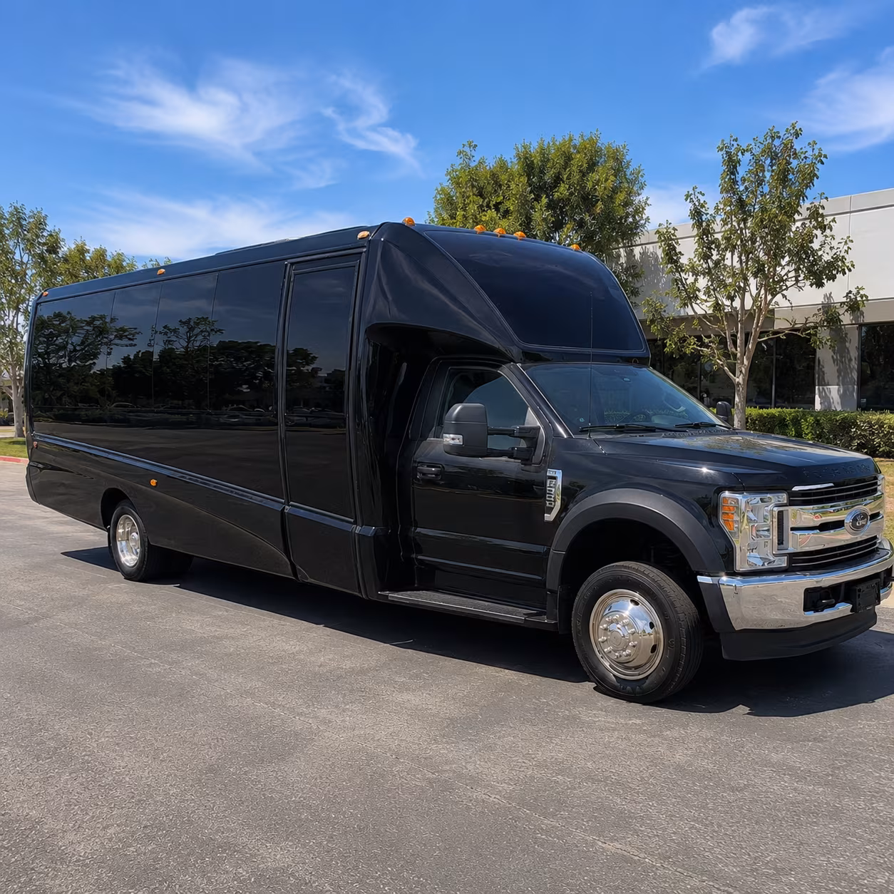Bakersfield Private Event Transportation party bus exterior