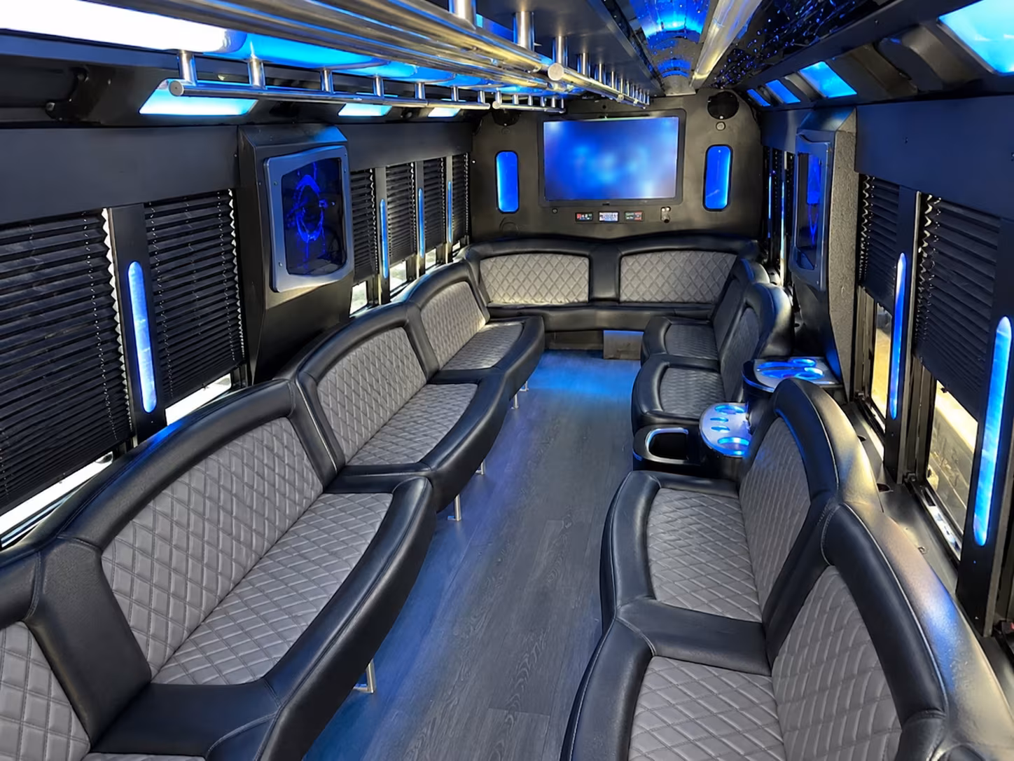 Bakersfield Private Event Transportation party bus interior