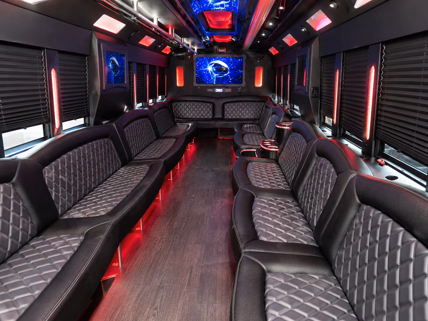 Bakersfield Private Event Transportation party bus exterior
