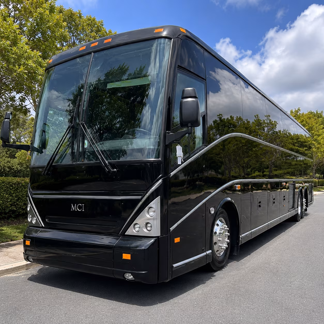 Bakersfield School Event Transportation party bus exterior