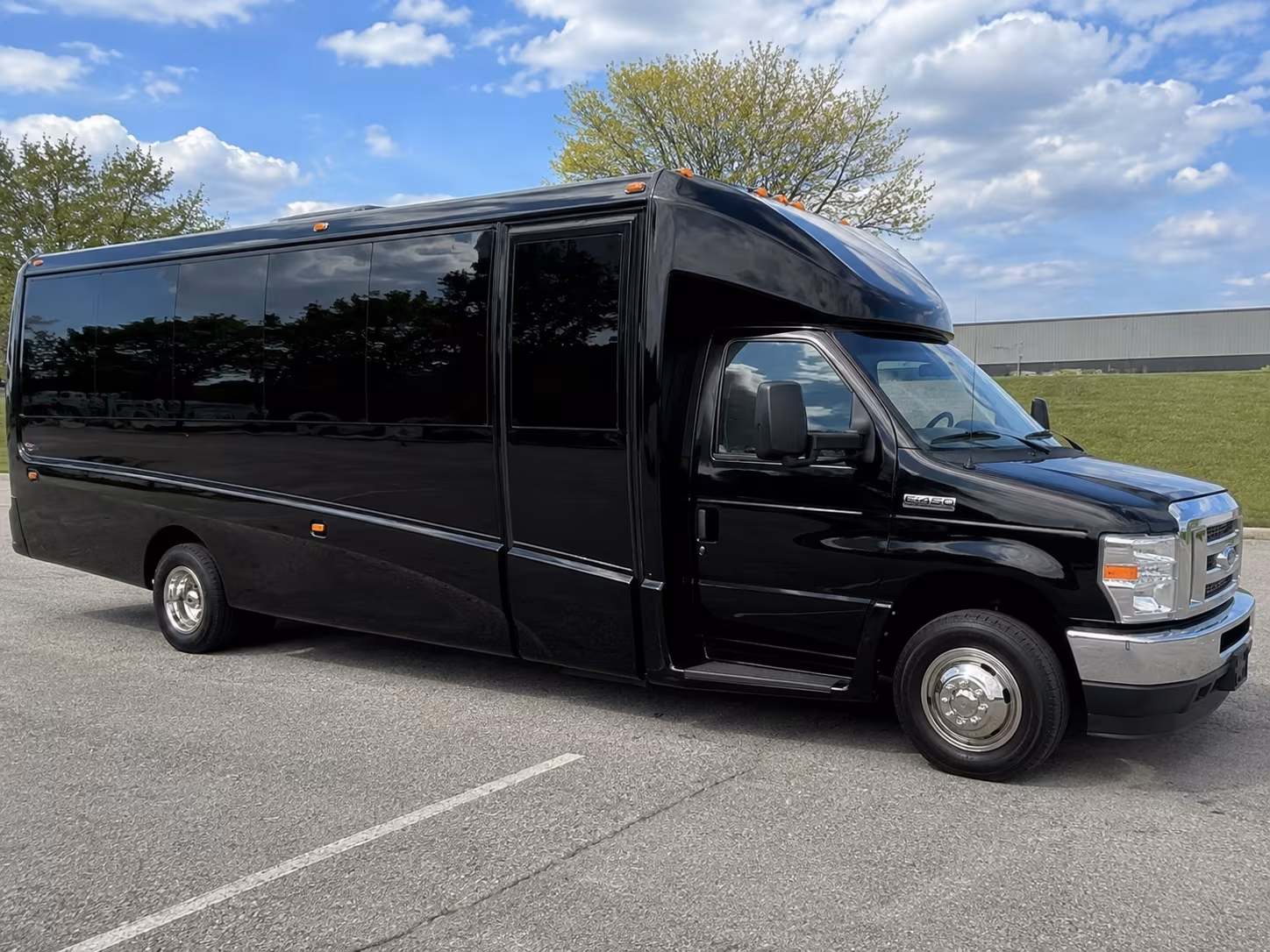 Bakersfield School Event Transportation party bus exterior