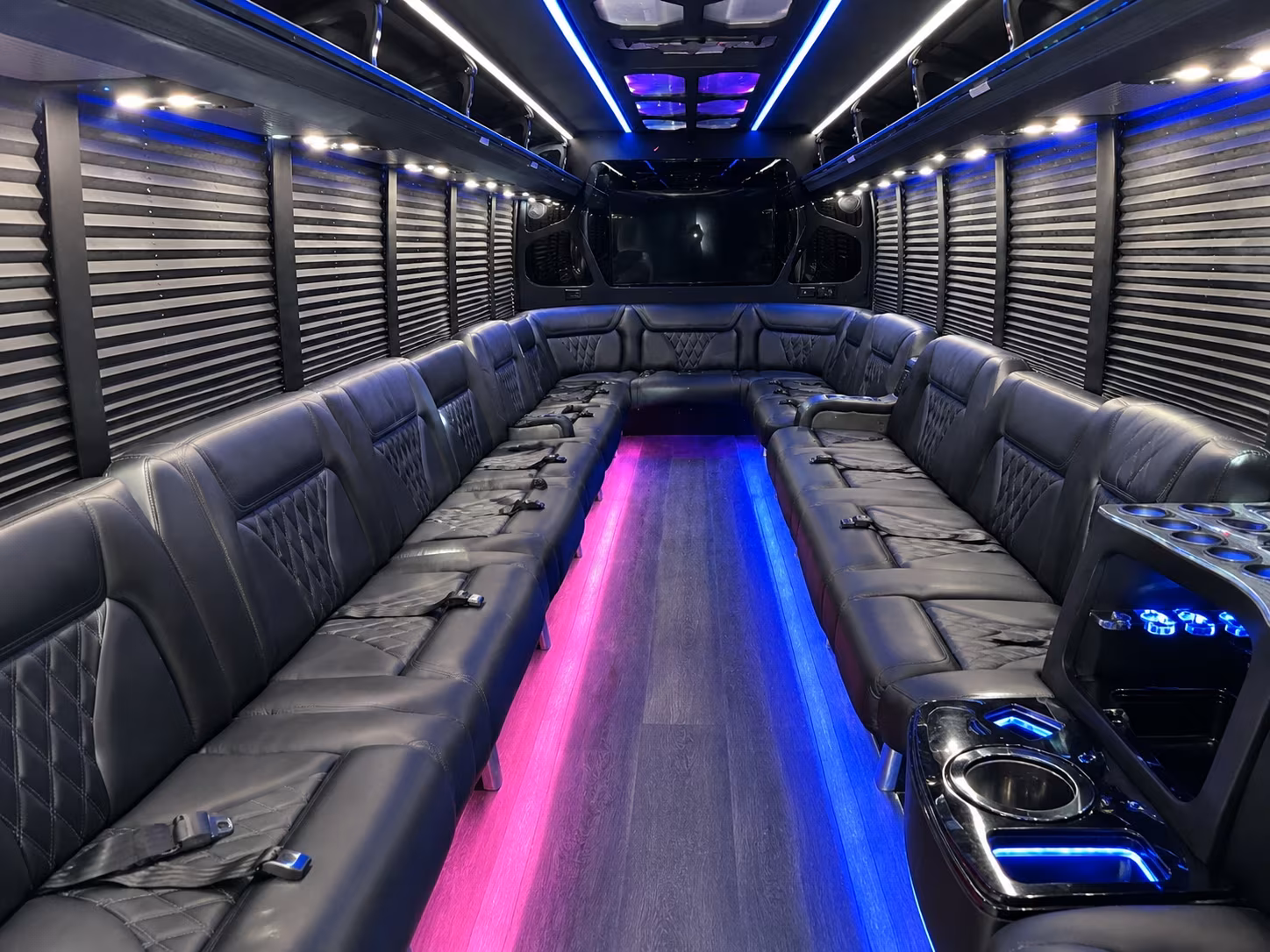 Bakersfield Sporting Event Transportation party bus exterior