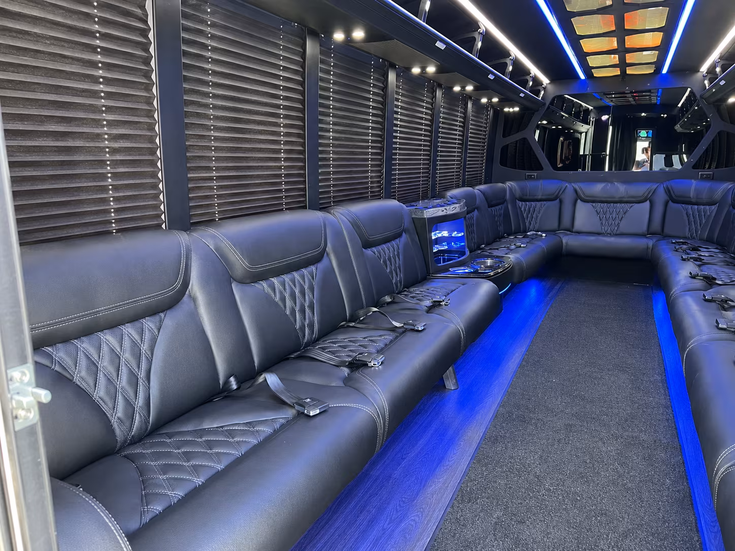 Bakersfield Sporting Event Transportation party bus exterior