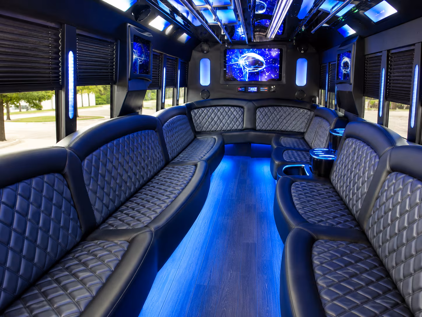 Bakersfield Wedding Transportation party bus exterior