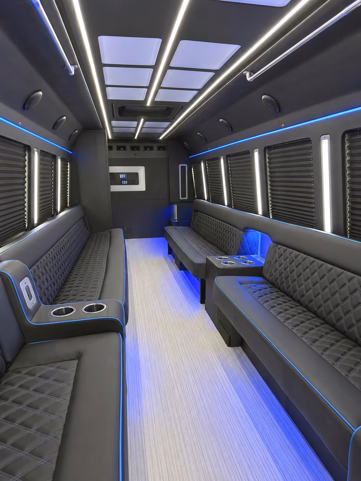Bakersfield Wedding Transportation party bus interior