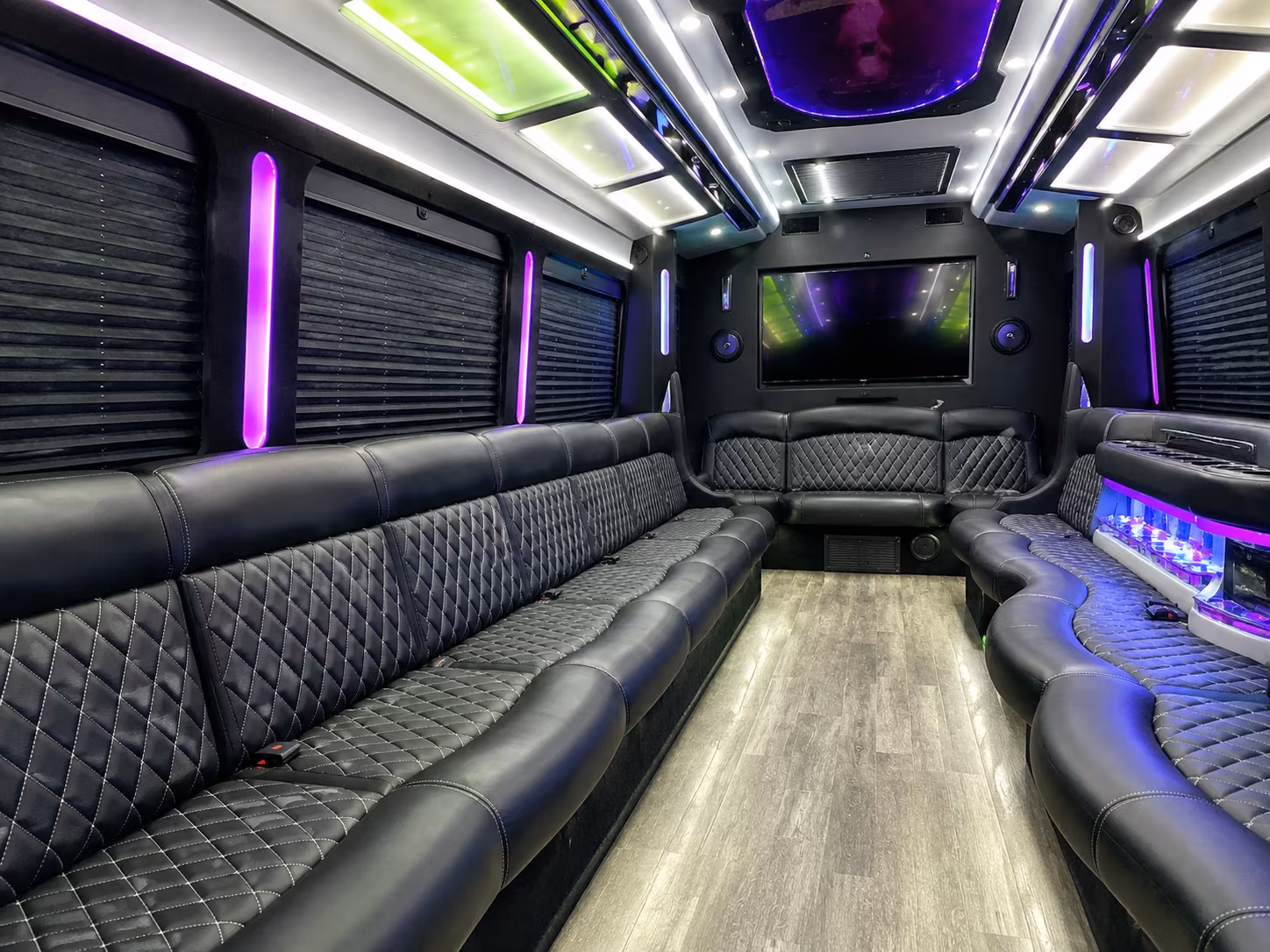 Bakersfield Winery Tour & Pub Crawl Transportation party bus interior
