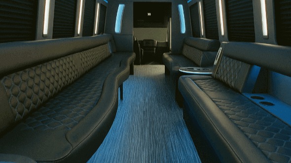 Interior of Charter Bus Company Thousand Oaks's 20 Passenger Party Bus in Thousand Oaks