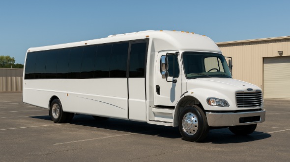 Exterior of Charter Bus Company Simi Valley's 20 Passenger Party Bus in Simi Valley