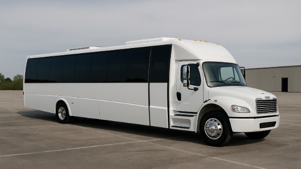 Exterior of Charter Bus Company Simi Valley's 25 Passenger Party Bus in Simi Valley
