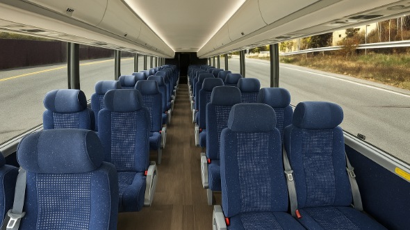 Interior of Charter Bus Company Bakersfield's 30 Passenger Minibus in Bakersfield