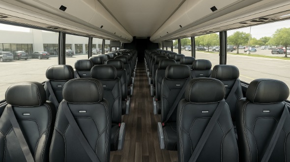 Interior of Charter Bus Company Bakersfield's 35 Passenger Minibus in Bakersfield