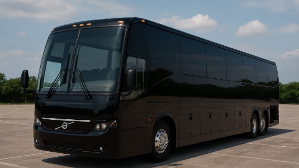 Exterior of Charter Bus Company Bakersfield's 40 Passenger Charter Bus in Bakersfield