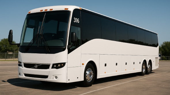 Exterior of Charter Bus Company Oxnard's 40 Passenger Party Bus in Oxnard