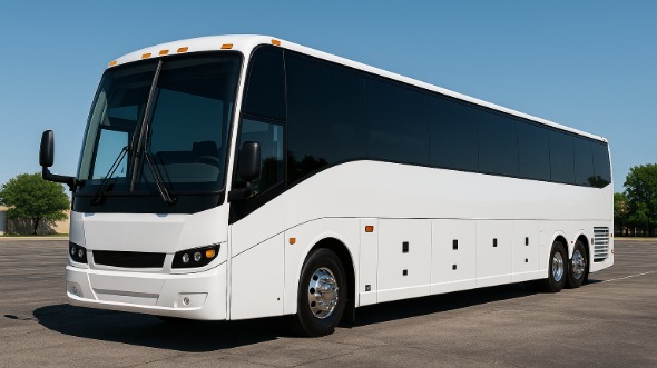Exterior of Charter Bus Company Burbank's 50 Passenger Party Bus in Burbank