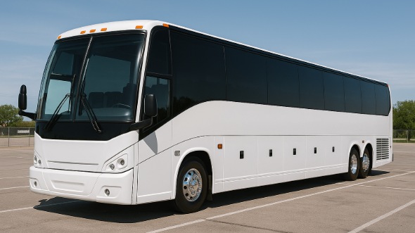Exterior of Charter Bus Company Bakersfield's ADA Charter Bus in Bakersfield