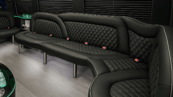 bakersfield 15 passenger party bus inside