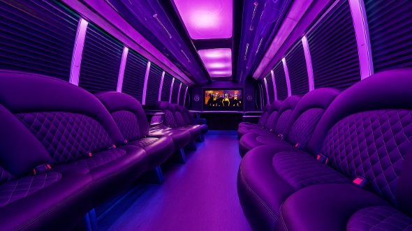 bakersfield 20 passenger party bus inside