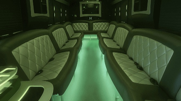 bakersfield 28 passenger party bus inside