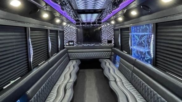 bakersfield 50 passenger party bus inside