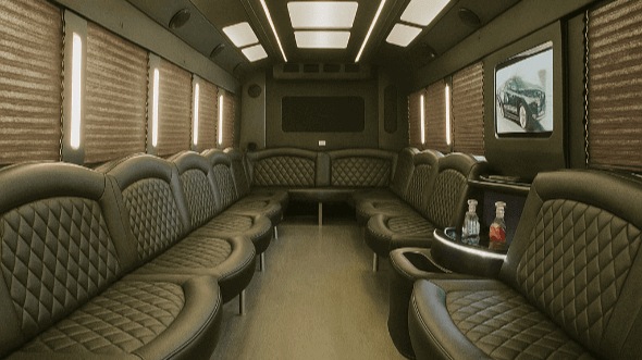 bakersfield 50 passenger party bus interior